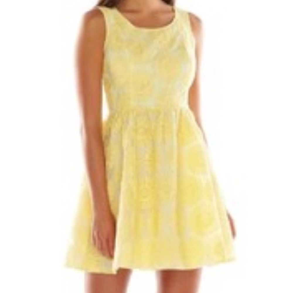 LC Lauren Conrad Floral Lace Fit Flare Dress